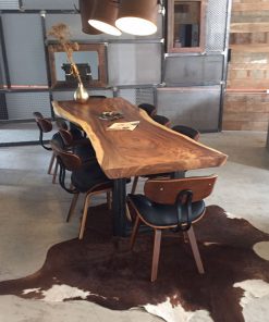 Wood slab table tops